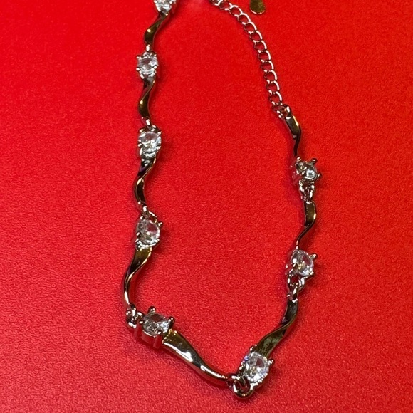 Cubic Zirconia and 925 Sterling Silver Bracelet - Picture 2 of 4